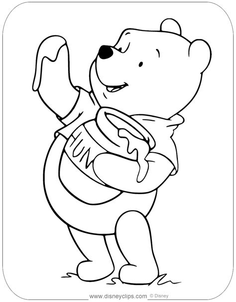 Pooh Hunny Pot Coloring Pages Coloring Pages