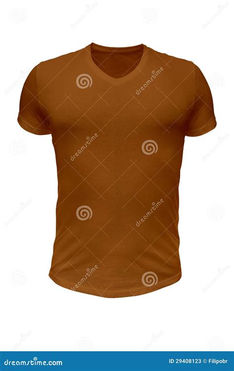 Brown tshirt obraz stock. Obraz złożonej z półpostać - 29408123