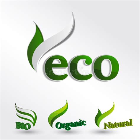 Set of Eco logos stock vector. Illustration of branding - 67484254