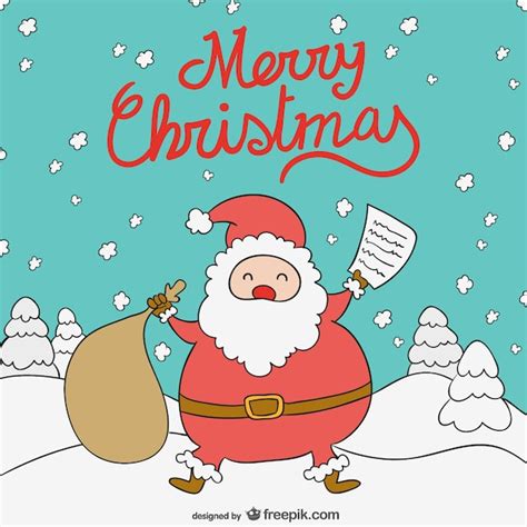 Free Vector | Merry christmas santa claus cartoon