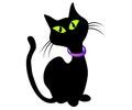 Image of clipart black cat | CreepyHalloweenImages