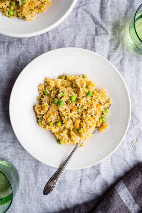 Brown Rice Risotto with Peas and Carrots – Salted Plains