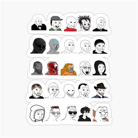 Wojak collection pack Sticker by SVarts