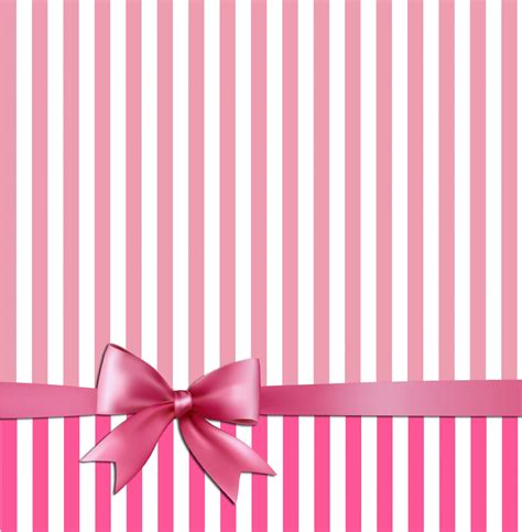 Pink White Stripes & Bow Background Free Stock Photo - Public Domain ...