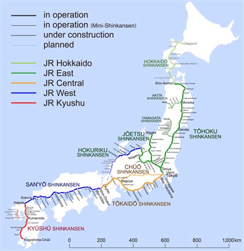 Growth of Japan’s Shinkansen High-Speed Bullet Train Railway