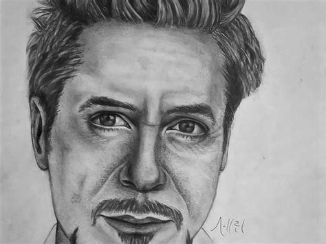 Robert Downey Jr. ( Iron Man) Drawing / Sketch by Hediyelik Karakalem on Dribbble