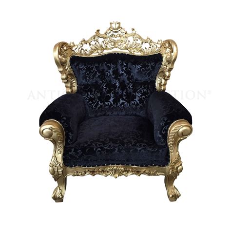 Baroque Rococo French Heavy Carved Arm Chair - Antique Reproduction Shop