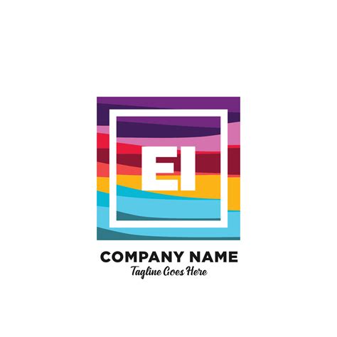 EI initial logo With Colorful template vector. 21494324 Vector Art at Vecteezy