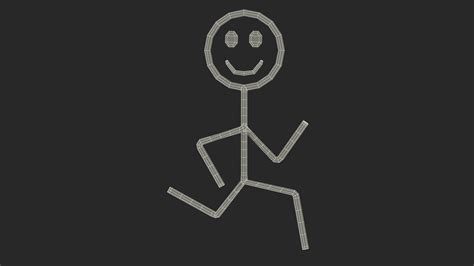 3D Simple Stickman Running Pose Blue Model - TurboSquid 2088553