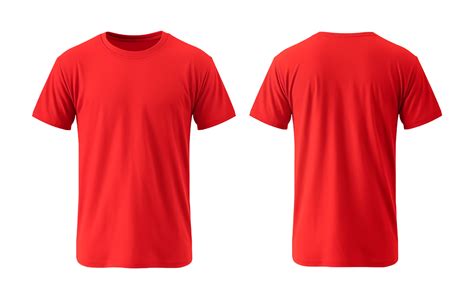 Red Shirt Template Front Back