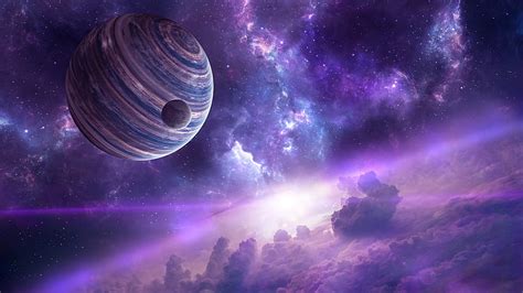 2K free download | Purple Planet And Purple Space Purple, HD wallpaper | Peakpx