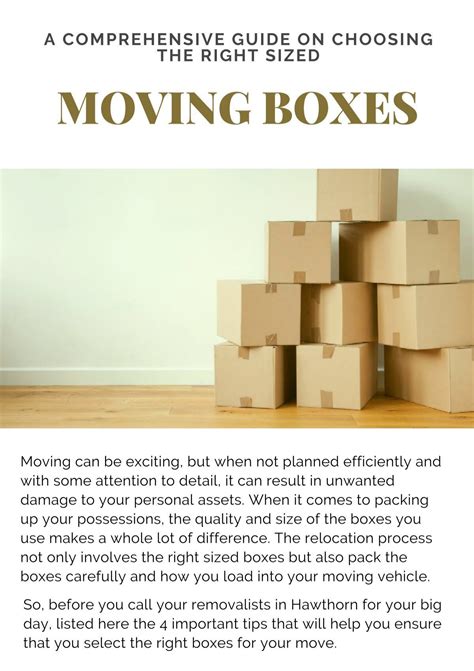 A Comprehensive Guide on Choosing the Right Sized Moving Boxes