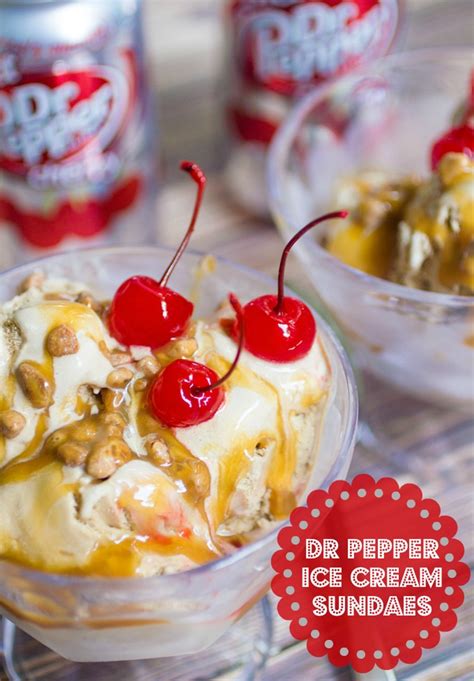 Dr Pepper Cherry Ice Cream with Dr Pepper Cherry Caramel Sauce Perfect for Outdoor Parties # ...