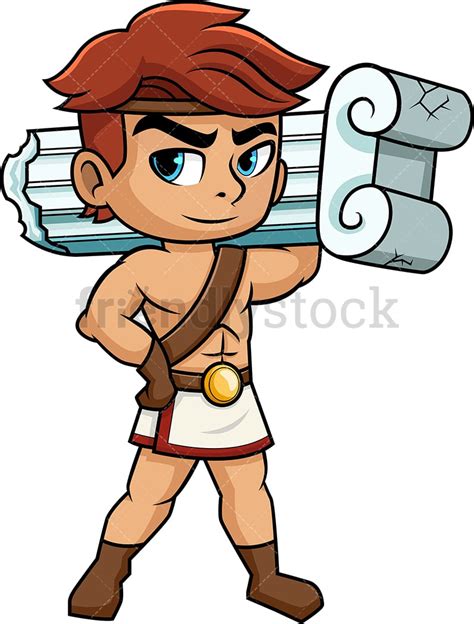 Hercules The Son Of Zeus Cartoon Vector Clipart - FriendlyStock