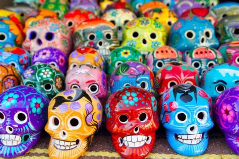 Aztec Skulls Mexican Day Of The Dead Colorful Stock Photo - Image: 18618664