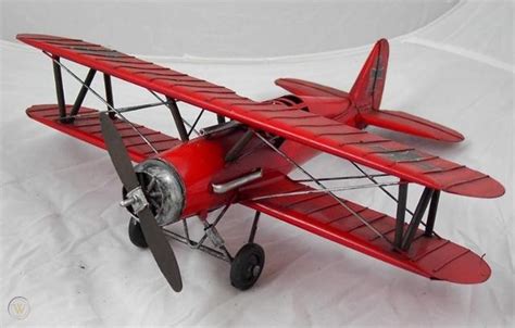 Tin MODEL Red Barron German Bi Plane BARON WW1 AIRPLANE | #48002236