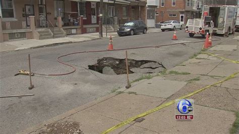 Sinkhole opens on Port Richmond street - 6abc Philadelphia