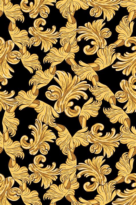 Seamless Pattern Gold Elements Modern Style Stock Vector (Royalty Free ...