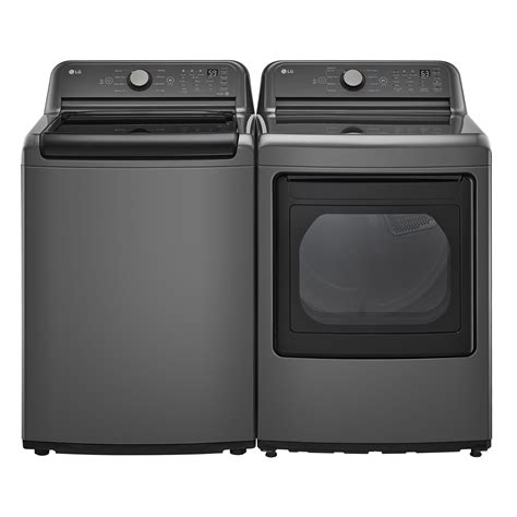 Shop LG LG Top Load Impeller Matte Black Washer & Dryer at Lowes.com