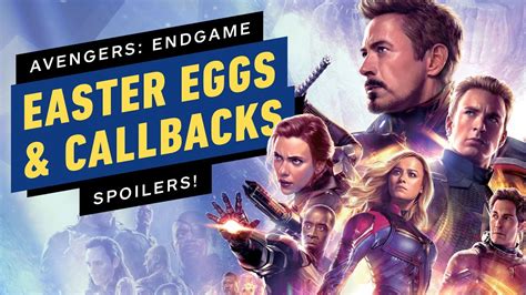 Avengers: Endgame Easter Eggs, Callbacks & Cameos (SPOILERS) - YouTube