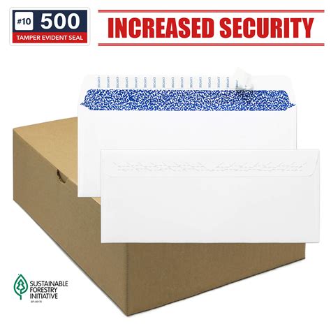 500 Count Security Envelopes No.10, Self-Seal Envelopes #10, Plain ...