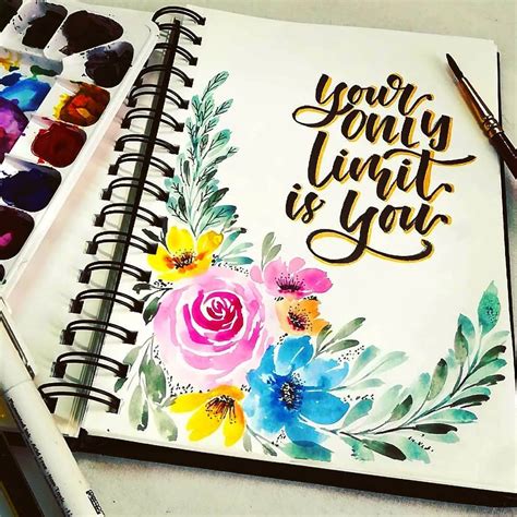 Watercolor Simple Calligraphy Quotes - Calligraphy and Art