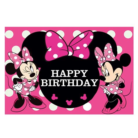 Buy Minnie Mouse Birthday Party Supplies Minnie Mouse Backdrop for ...