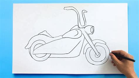 How to Draw a Motorcycle Step by Step | Motorbike Drawing Easy 🏍 - YouTube