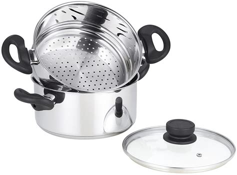 3 Qt Stainless Steel Food Steamer Pot with 2 Qt Steamer Insert ...