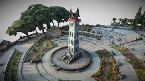 Lanscape jam gadang - Download Free 3D model by dekahobby [0fb9172] - Sketchfab