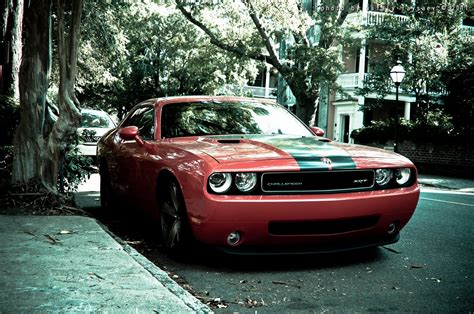 Red Dodge Challenger coupe, car, muscle cars, Dodge, Dodge Challenger SRT HD wallpaper ...