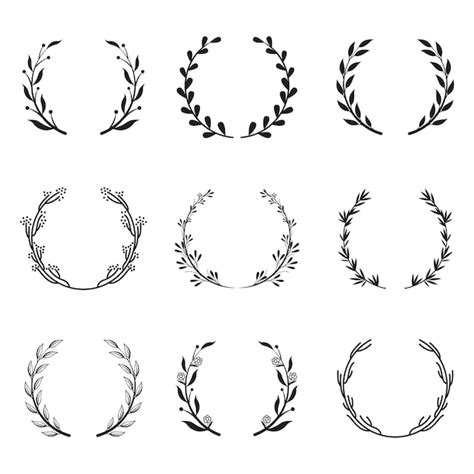 Leaf Wreath Vectors & Illustrations for Free Download | Freepik