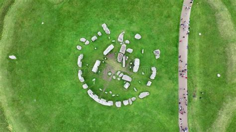 Birdseye Aerial View, Stonehenge Stone Structure, UNESCO World Heritage Site Stock Footage ...