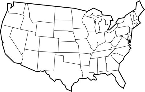 Blank US Map | Free Printable Maps: Blank Map of the United States