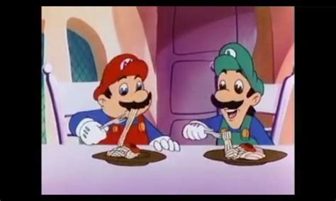 Mario eats spaghetti in 2022 | Retro cartoons, Mario, Super mario bros