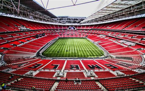 Download wallpapers Wembley Stadium, empty stadium, soccer, HDR, Wembley, football stadium ...