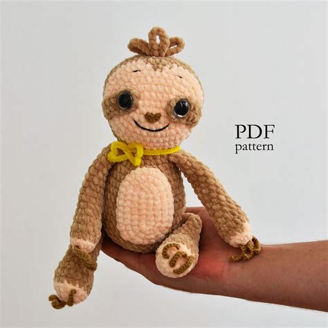 Amigurumi Plush Sloth. Crochet pattern PDF. Tutorial. | Etsy