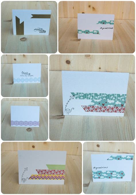 Super Simple Washi Tape Cards Tutorial - Busy Being Jennifer