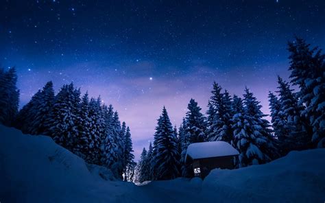 Winter Night Sky Wallpapers on WallpaperDog