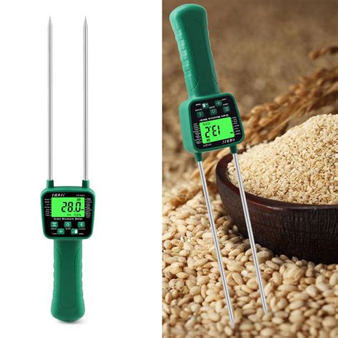 Hay Moisture Meter Multifunctional Fibre Moisture Meter 10-40% Probe Humidity Tester Portable ...