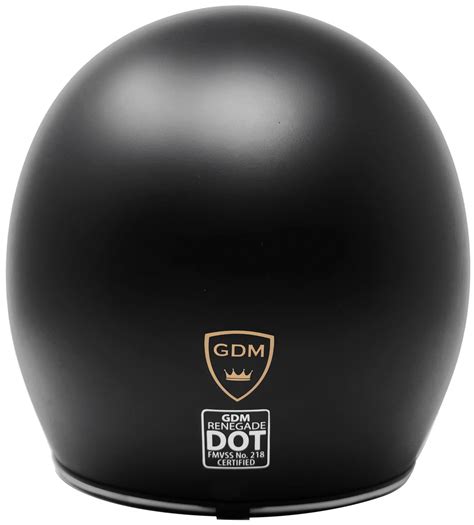 GDM RENEGADE Open Face Motorcycle Helmet 3/4 Vintage Matte Black – rideGDM