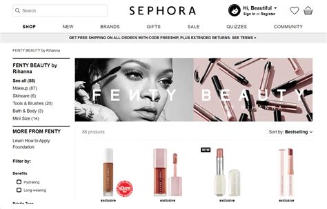 Rihanna's “Fenty Beauty” debut on Sephora Tmall Global Flagship Store - Marketing China