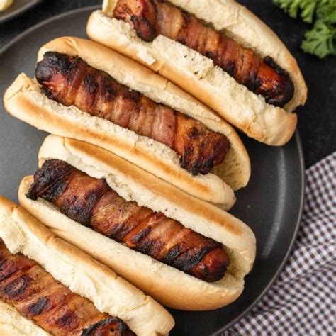 Bacon Wrapped Hot Dogs - Ready in 15 minutes or less