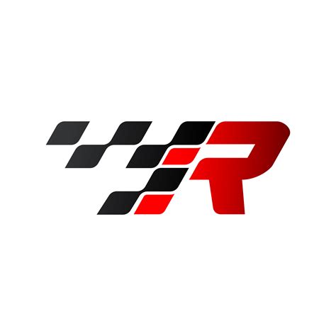 Letter R with racing flag logo 588389 Vector Art at Vecteezy