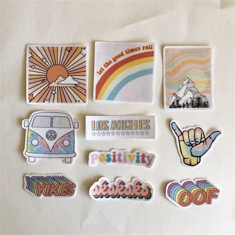 Rainbow Aesthetic Waterproof Stickers / Laptop Stickers Vsco - Etsy UK