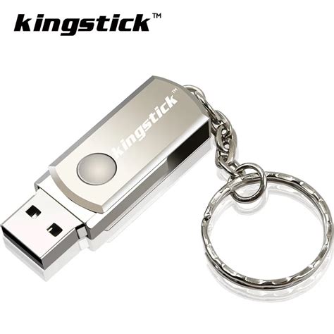 Hot Kingstick keychain Memory stick 32GB 64GB Metal 2.0 USB Flash Drive Silver gold pen drive ...