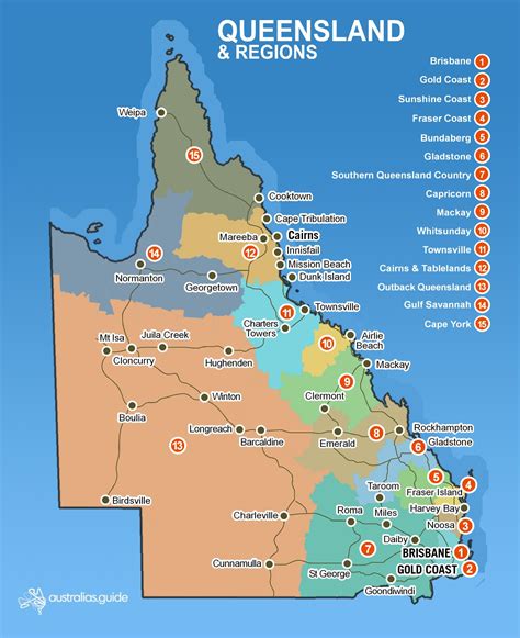 Map of Queensland