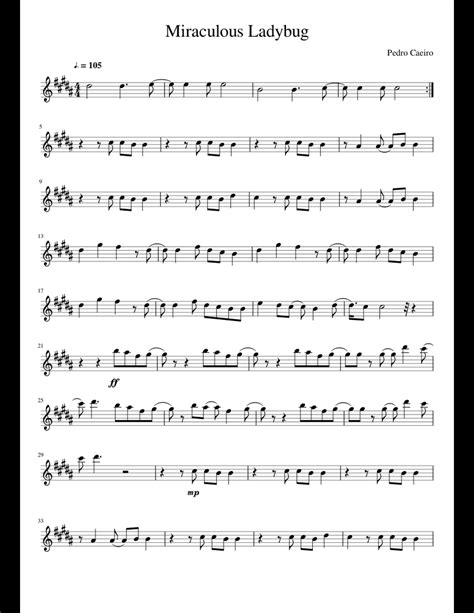 Miraculous Ladybug Sheet Music - Design Talk