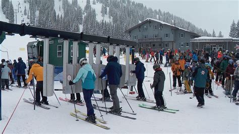 Crowds gather at Alta Ski Resort after weekend snowfall