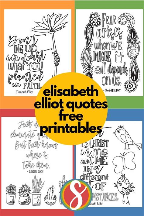 5 Free Elisabeth Elliot Quote Coloring Pages — Stevie Doodles